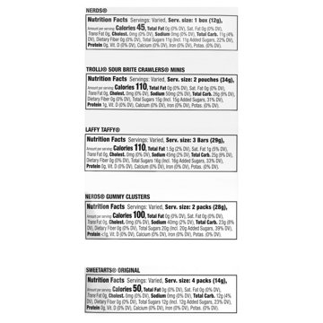 Nerds, SweeTARTS, Trolli, & Laffy Taffy Assorted Party Mix Candy, 75 pc