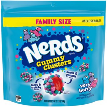 Nerds Very Berry Gummy Clusters Candy - Family Size, 18.5 oz