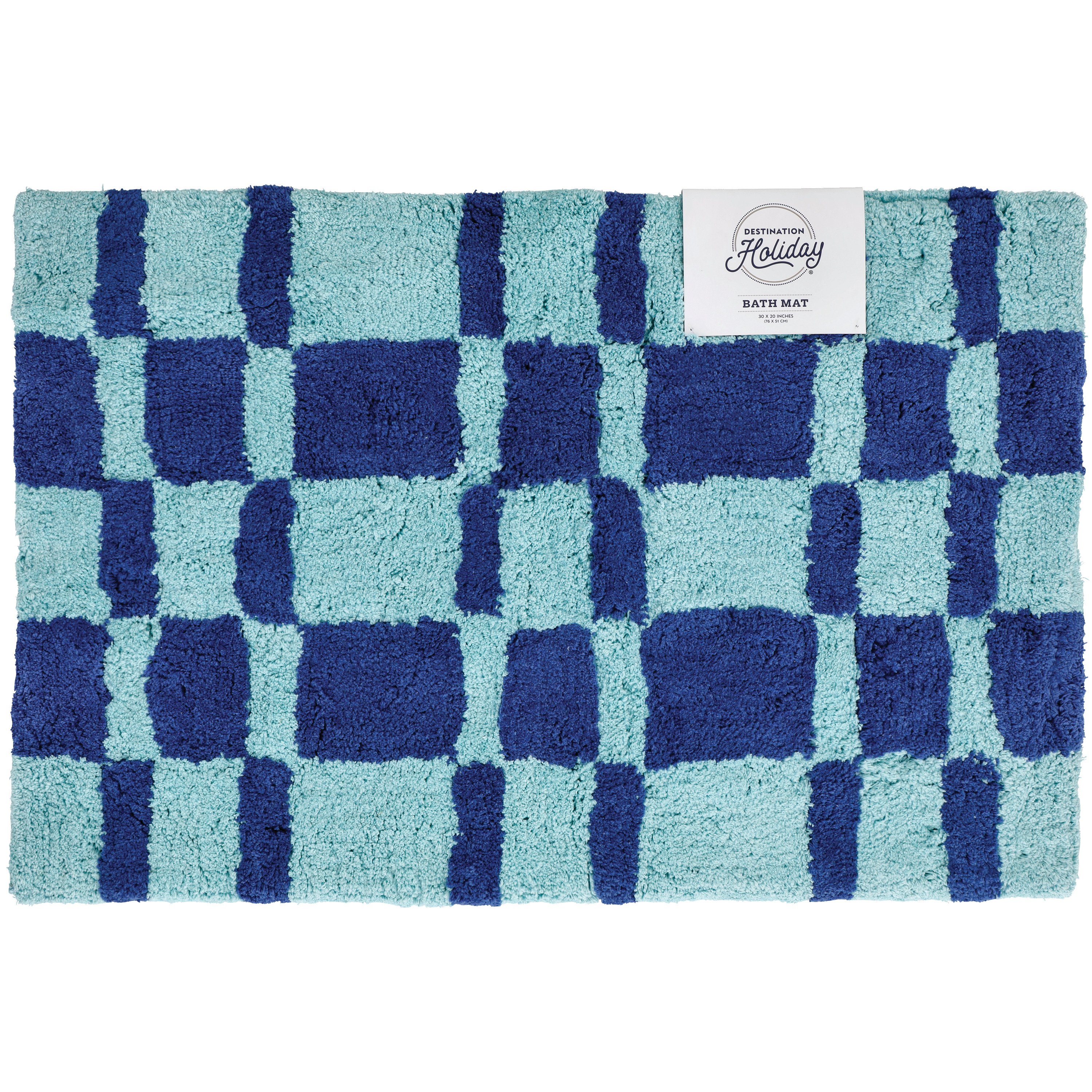 Destination Holiday Bath Mat Blue Shop Seasonal decor at HEB