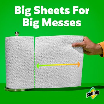 Bounty Full Sheet White Paper Towels, 6 Triple Rolls
