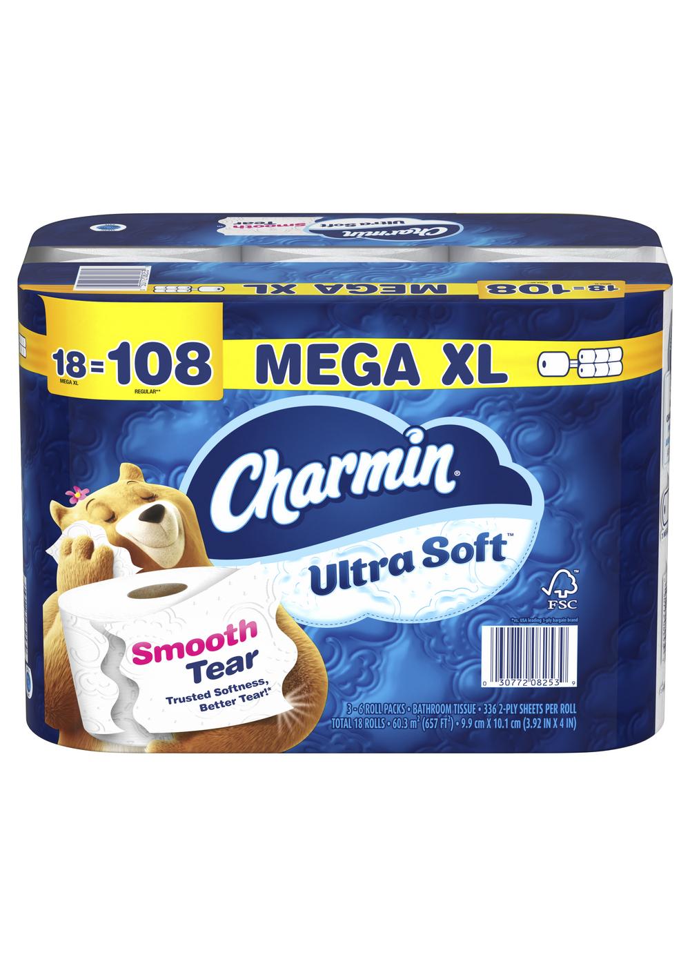 Charmin Ultra Soft Smooth Tear Toilet Paper; image 1 of 7