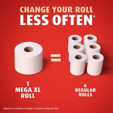 Charmin Ultra Strong Toilet Paper, 18 Mega XL Rolls