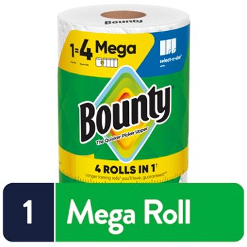 Bounty Mega Roll Select-A-Size White Paper Towel, 1 ct