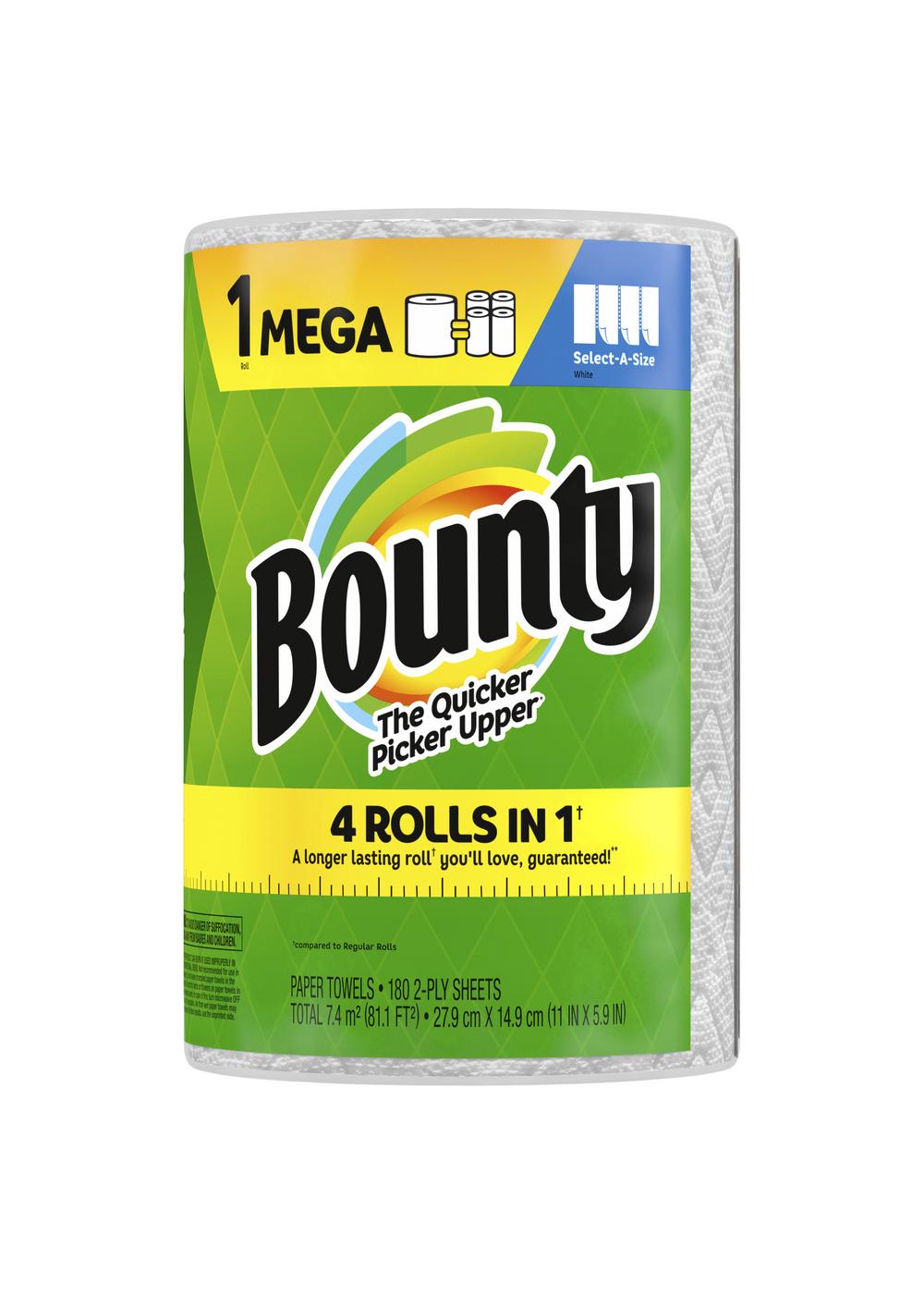 Bounty Select-A-Size Mega Roll Paper Towels; image 1 of 10