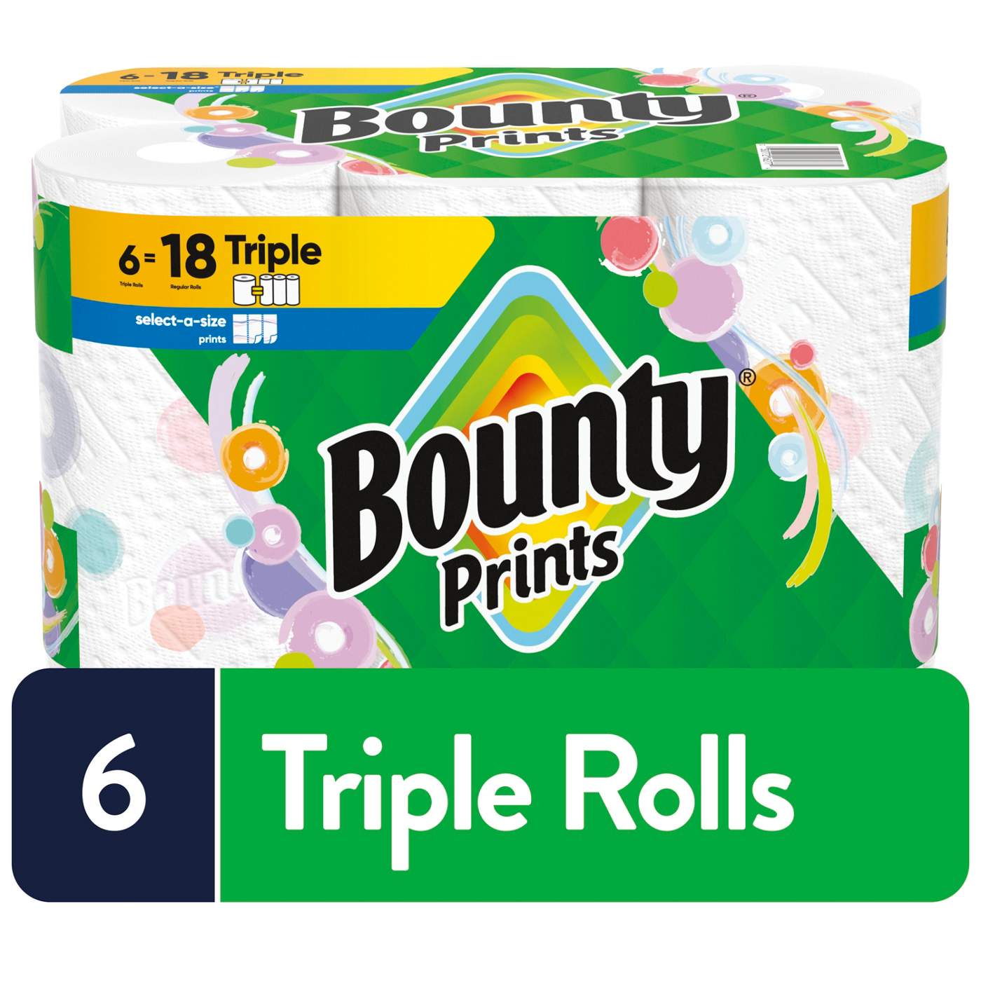 Bounty Triple Roll Select-A-Size Print Paper Towels; image 3 of 19