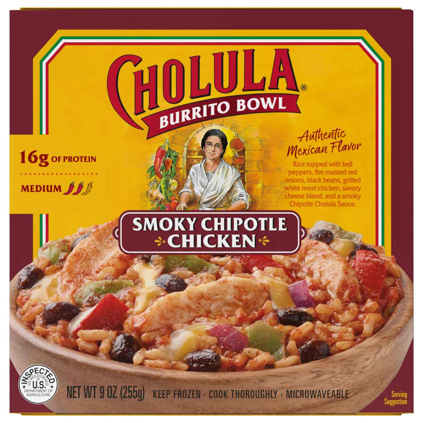 Cholula Smoky Chipotle Chicken Frozen Burrito Bowl; image 1 of 9