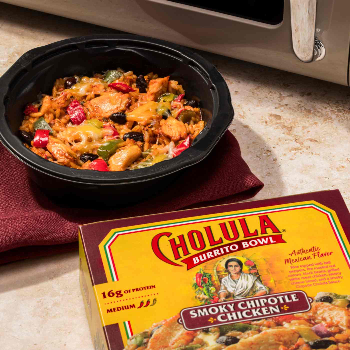 Cholula Smoky Chipotle Chicken Frozen Burrito Bowl; image 3 of 9