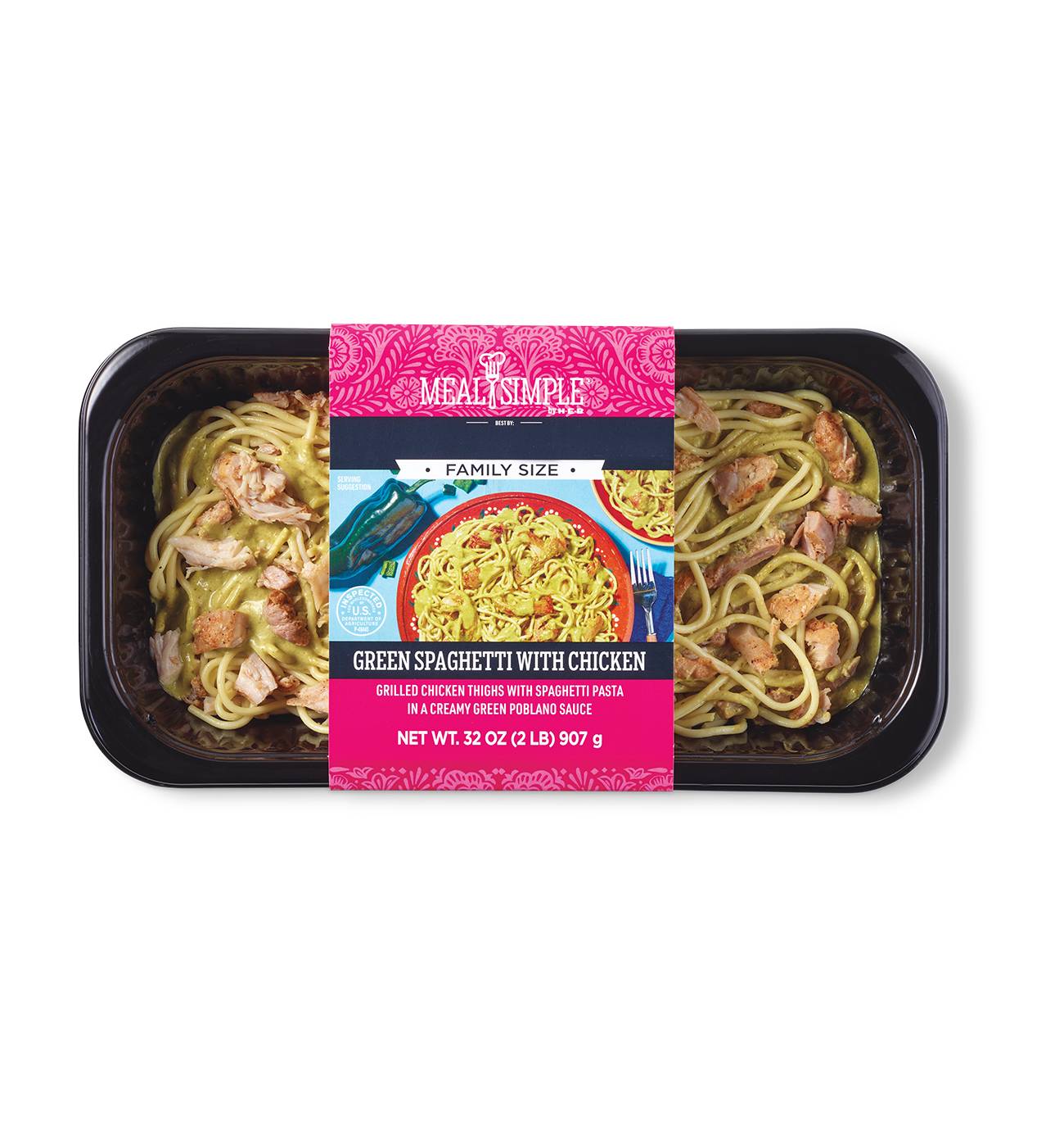 Meal Simple by H-E-B Green Spaghetti with Chicken - Family Size; image 2 of 5