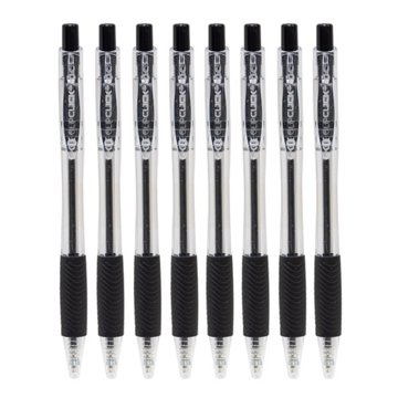 Inc Clip Clicks 1.0mm Retractable Ball Point Pens - Black Ink