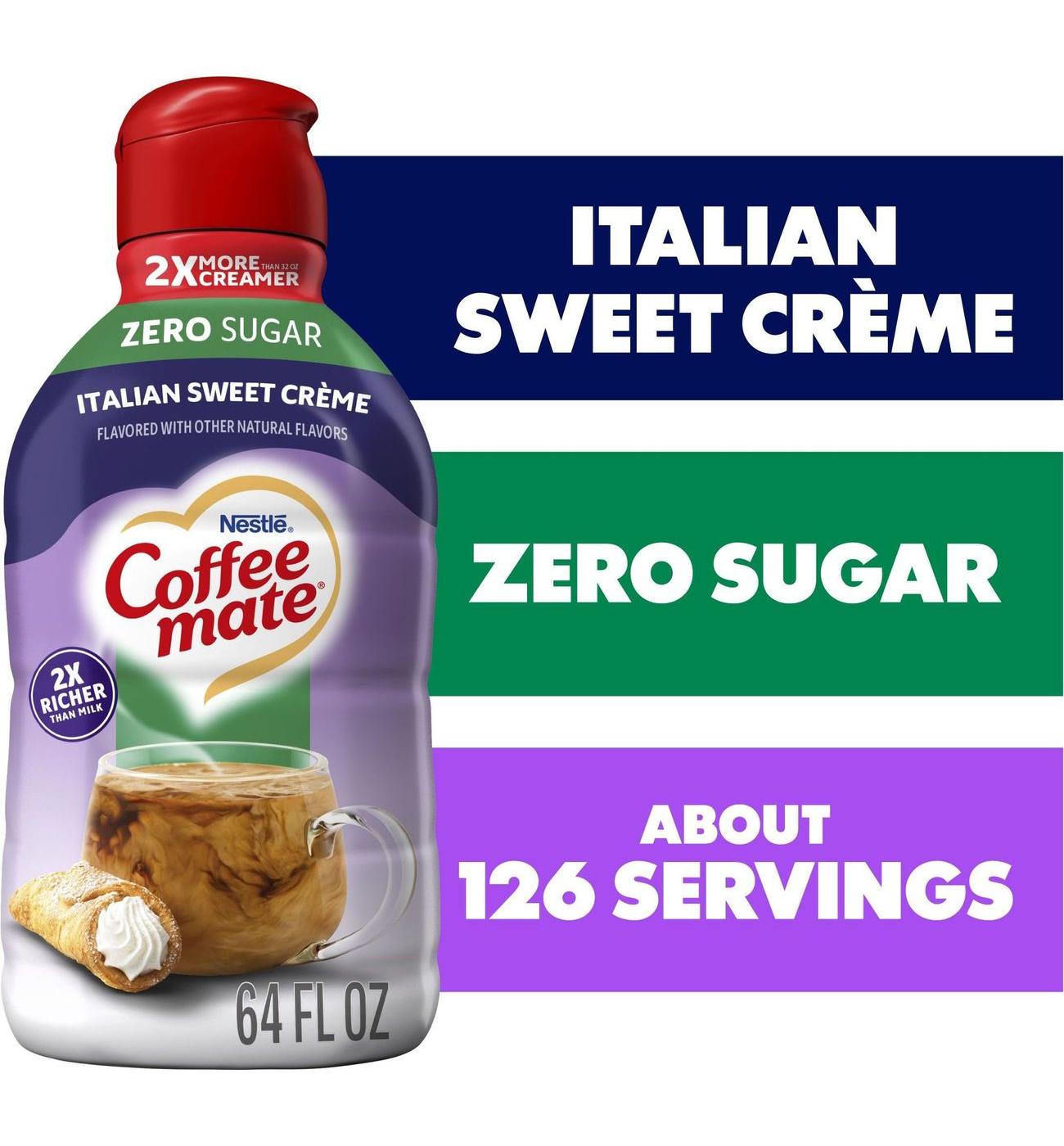 Nestle Coffee Mate Zero Sugar Liquid Coffee Creamer - Italian Sweet ...