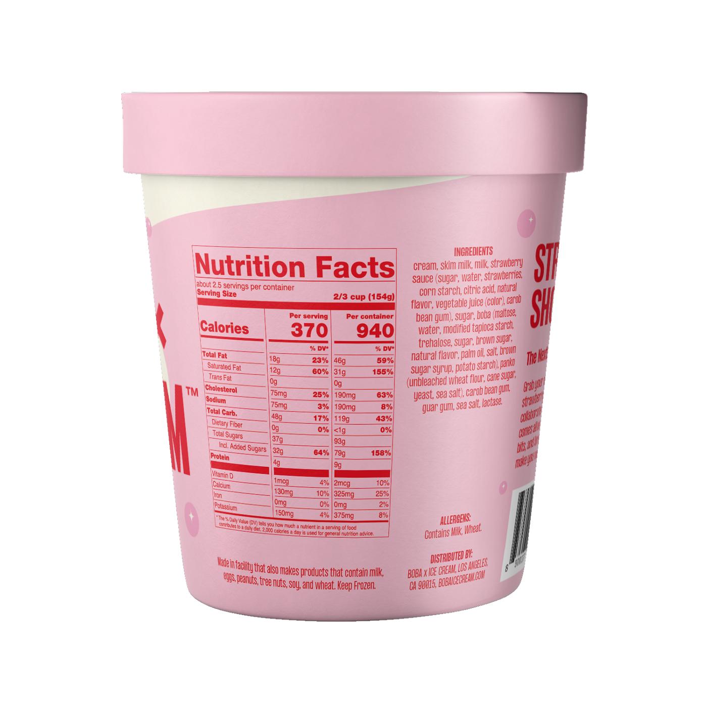 Boba X Ice Cream LactoseFree Strawberry Shortcake Shop Ice cream at