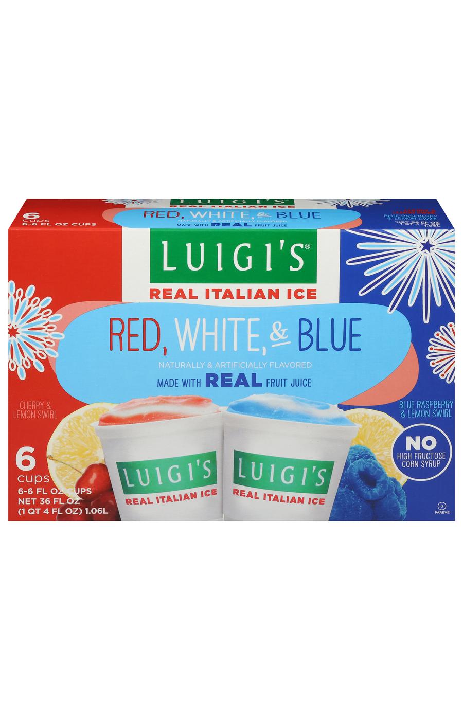 Luigi's Real Italian Ice Red, White & Blue Cups; image 1 of 3
