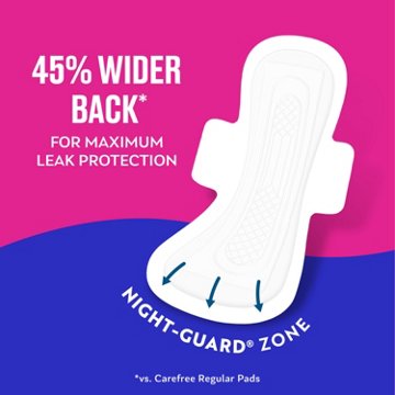 Carefree Ultra Thin Overnight Pads With Wings