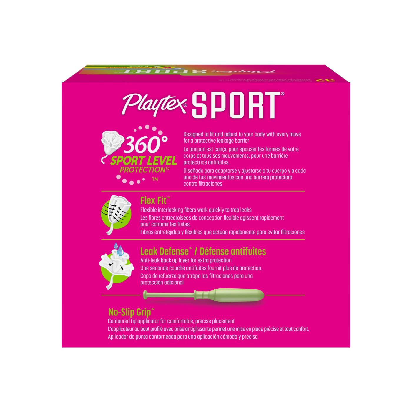 Playtex Sport Plastic Tampons Multi-Pack - Light, Regular & Super Absorbency; image 5 of 9