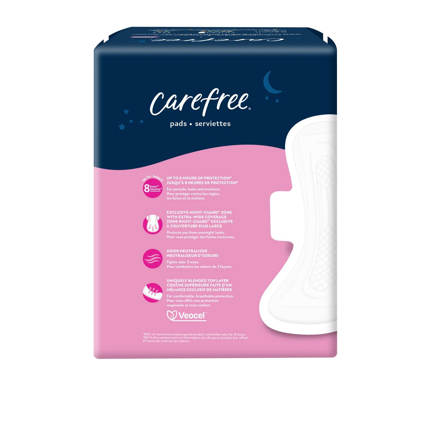 Carefree Ultra Thin Overnight Pads with Wings; image 6 of 8