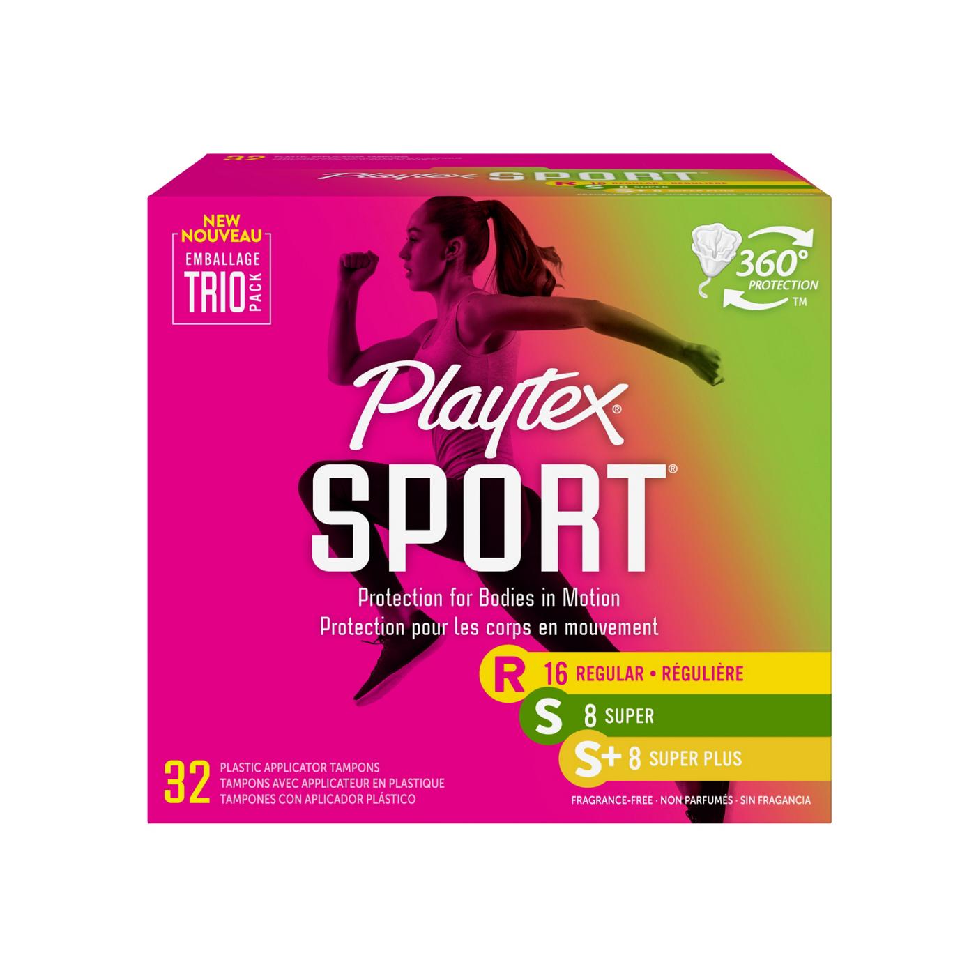 Playtex Sport Tampons Multi-Pack - Regular, Super & Super+  Absorbency; image 1 of 9