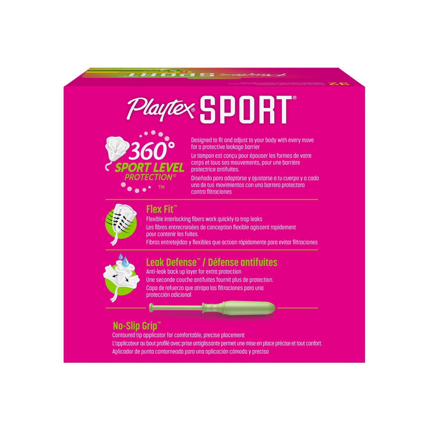 Playtex Sport Tampons Multi-Pack - Regular, Super & Super+  Absorbency; image 4 of 9