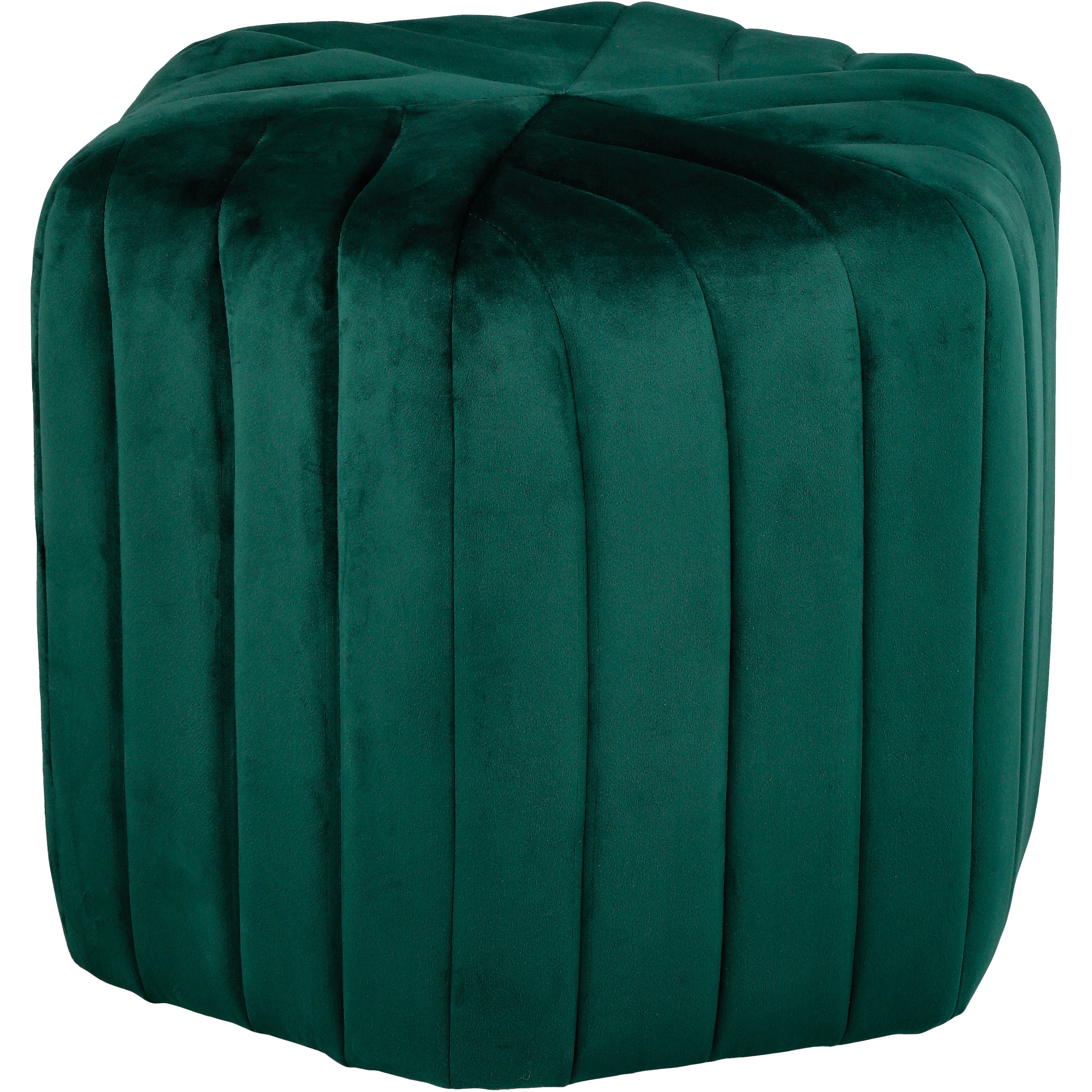 Hunter Green Alova Velvet Ottoman / online Hunter Green Alova Velvet Pouf