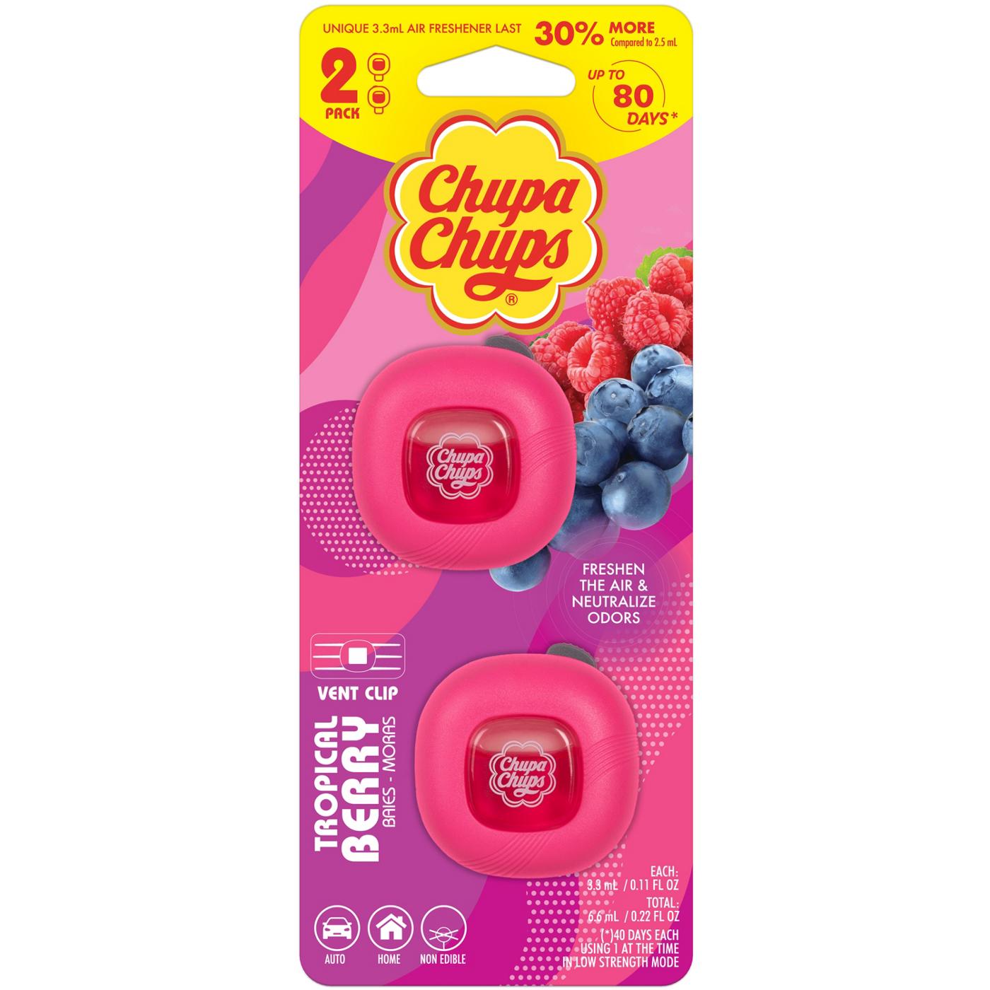 Chupa Chups Vent Clip Air Fresheners - Tropical Berry; image 1 of 4