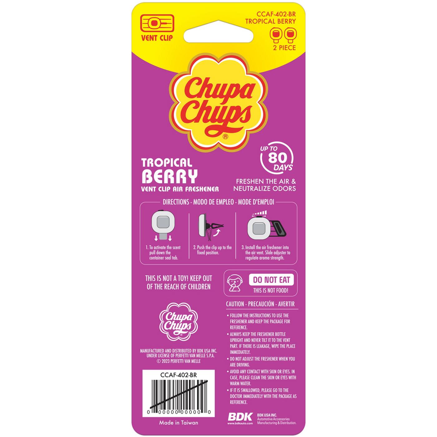 Chupa Chups Vent Clip Air Fresheners - Tropical Berry; image 3 of 4