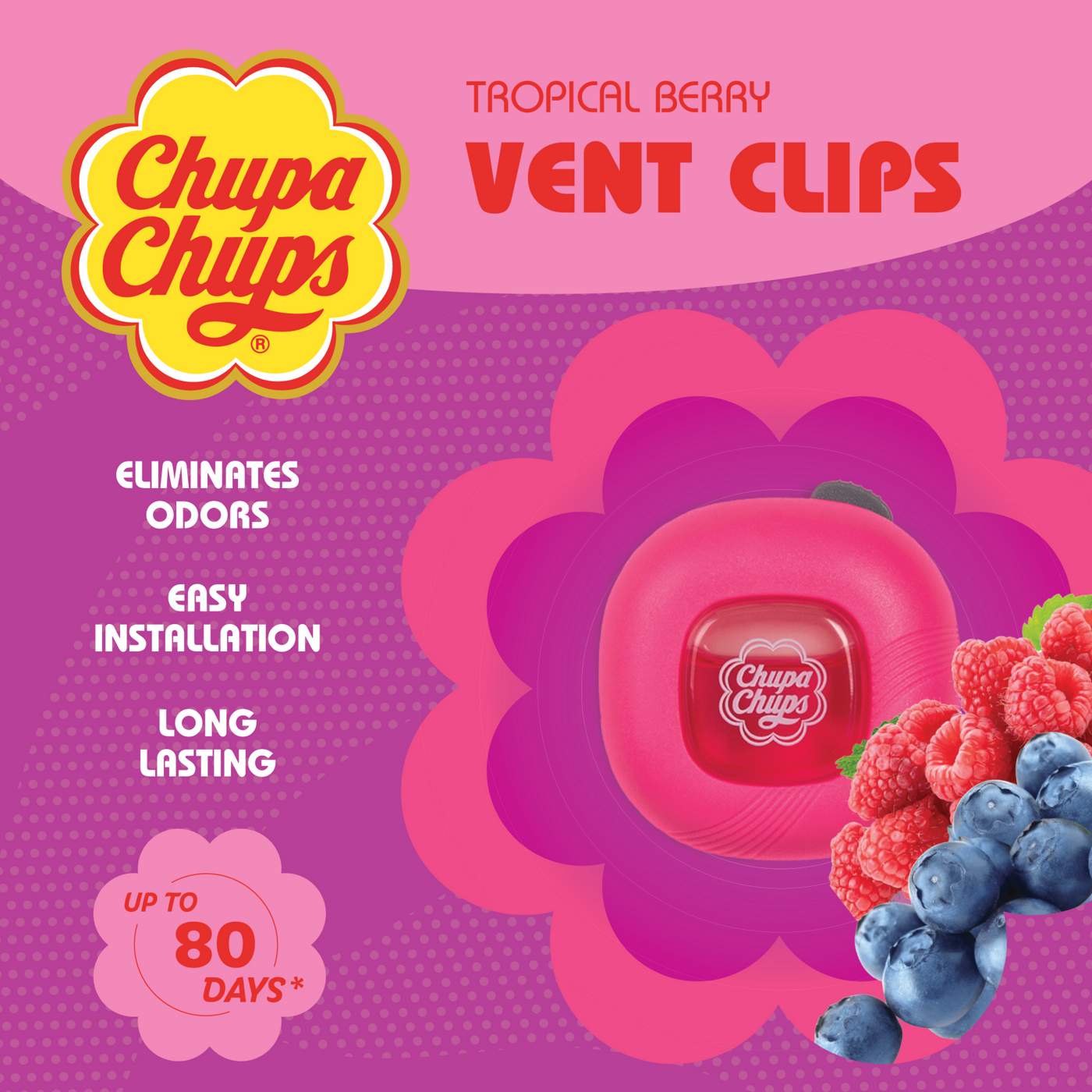 Chupa Chups Vent Clip Air Fresheners - Tropical Berry; image 4 of 4