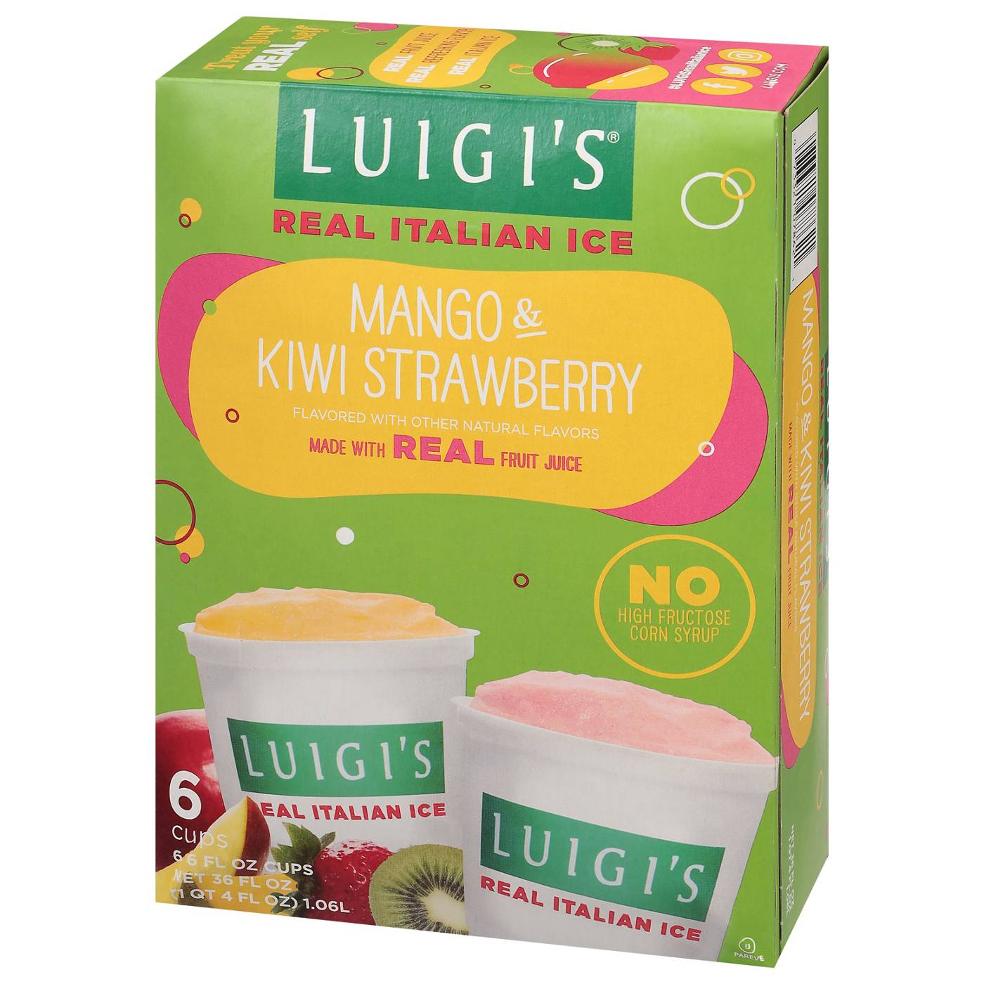 Luigi's Real Italian Ice Mango & Kiwi Strawberry Cups; image 4 of 4