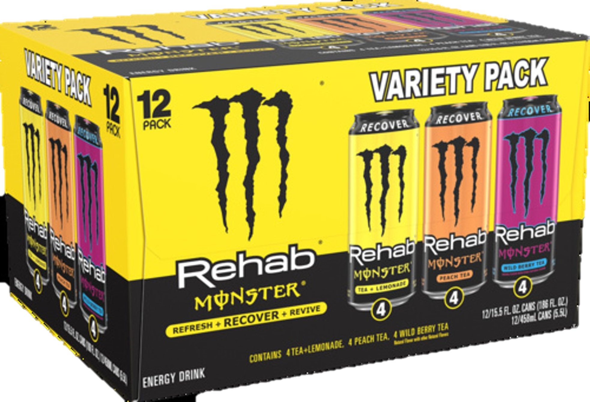 Monster Rehab Variety 12 pk Cans - Shop Sports & energy drinks at H-E-B