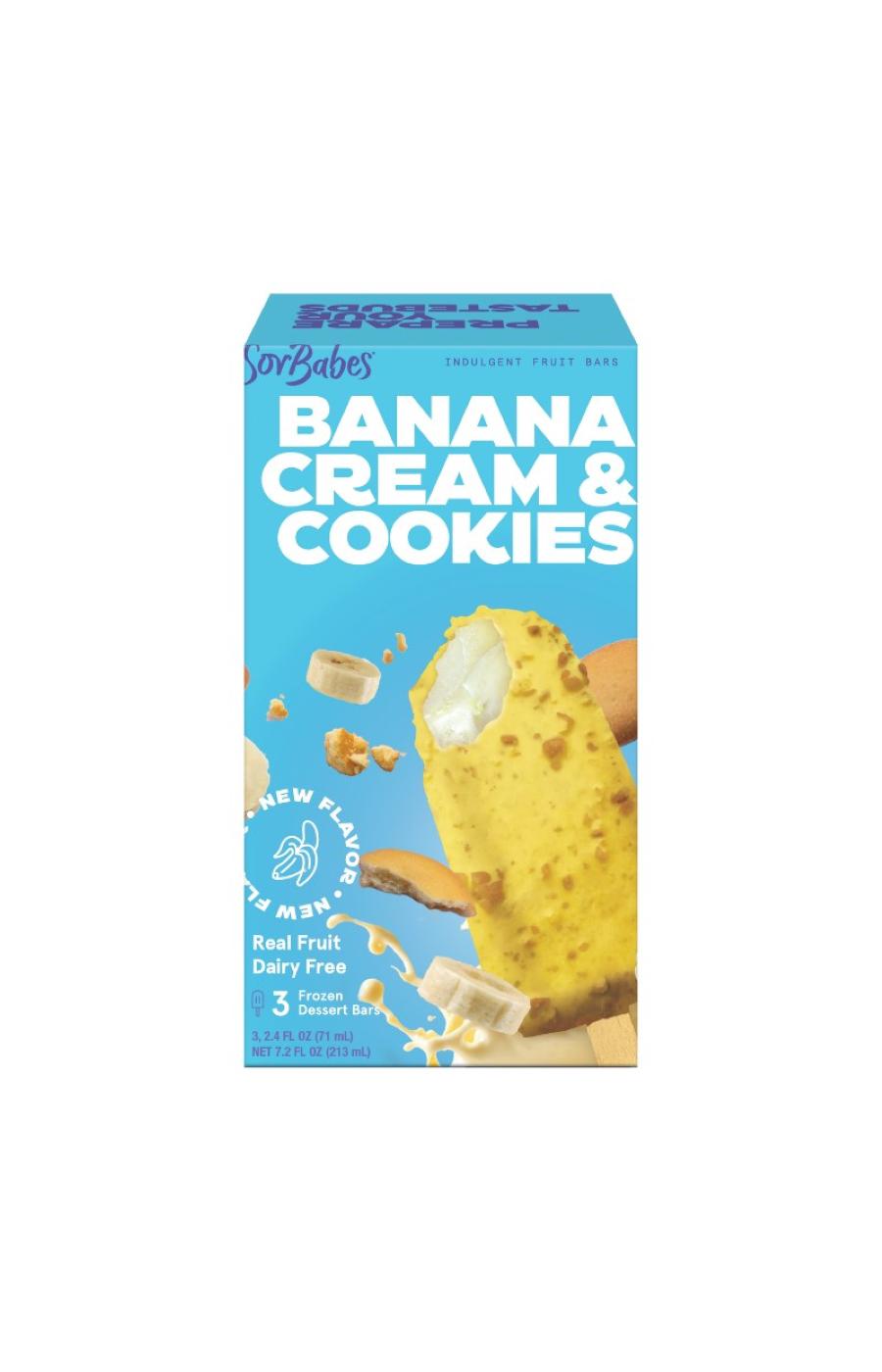 SorBabes Frozen Sorbet Bars - Banana Cream & Cookies; image 1 of 4