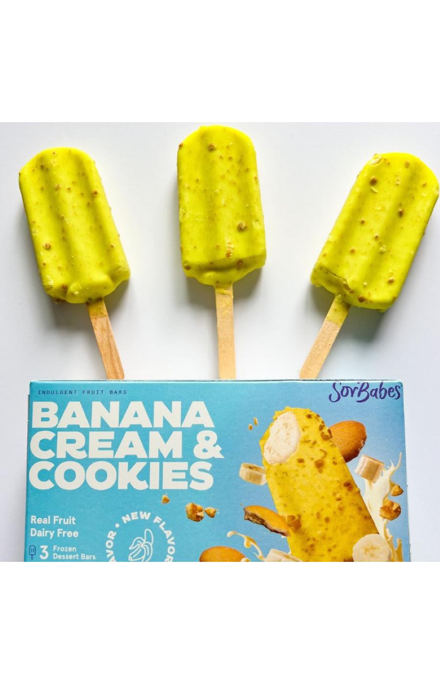 SorBabes Frozen Sorbet Bars - Banana Cream & Cookies; image 2 of 4