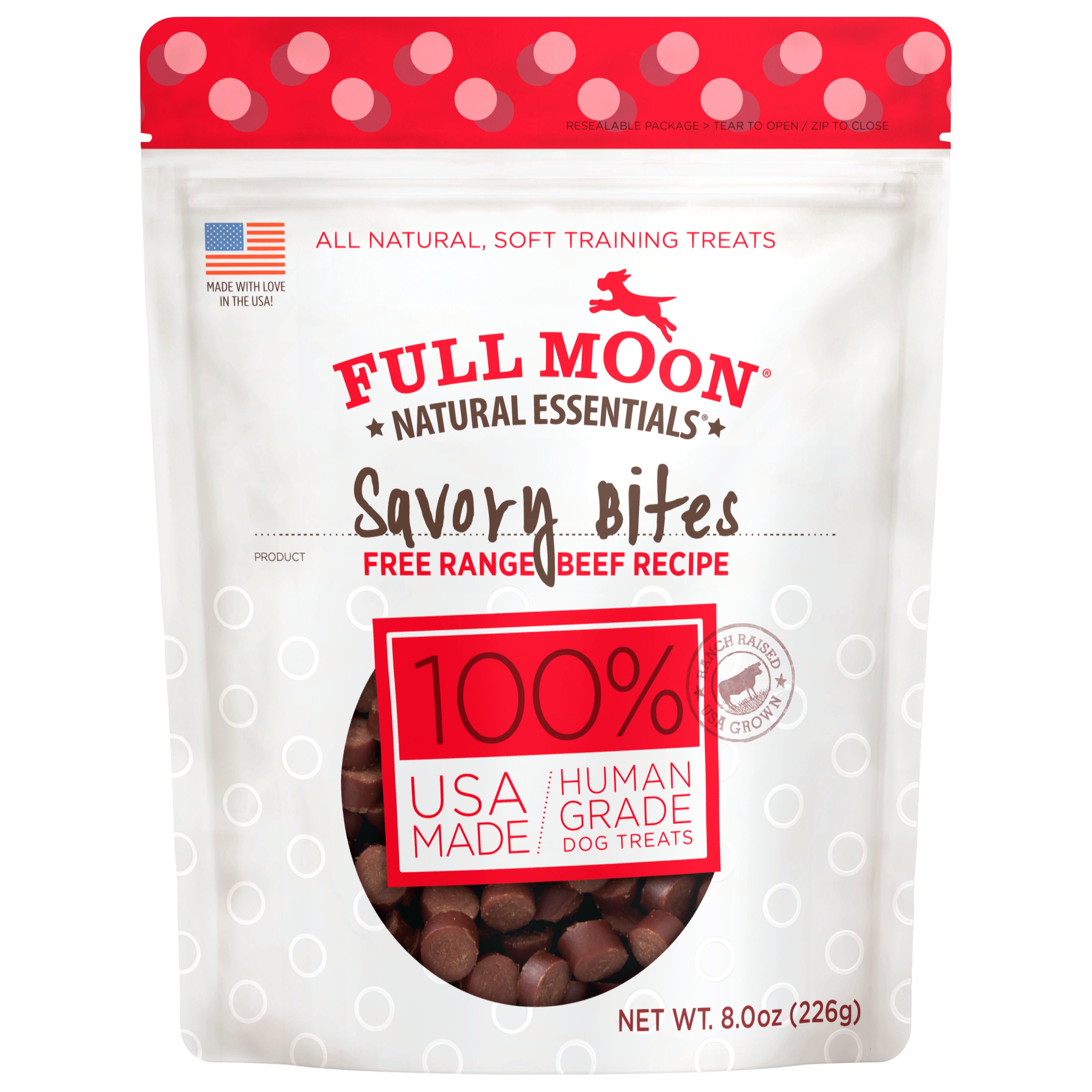 Full Moon Natural Essentials Savory Beef Bites Dog Treats - Shop ...