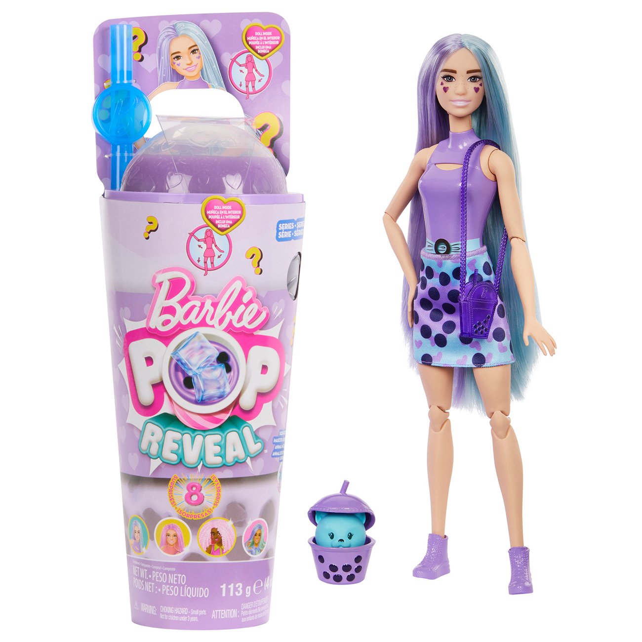 Barbie Pop Reveal Bubble Tea Series Taro Milk Doll - Shop Action ...