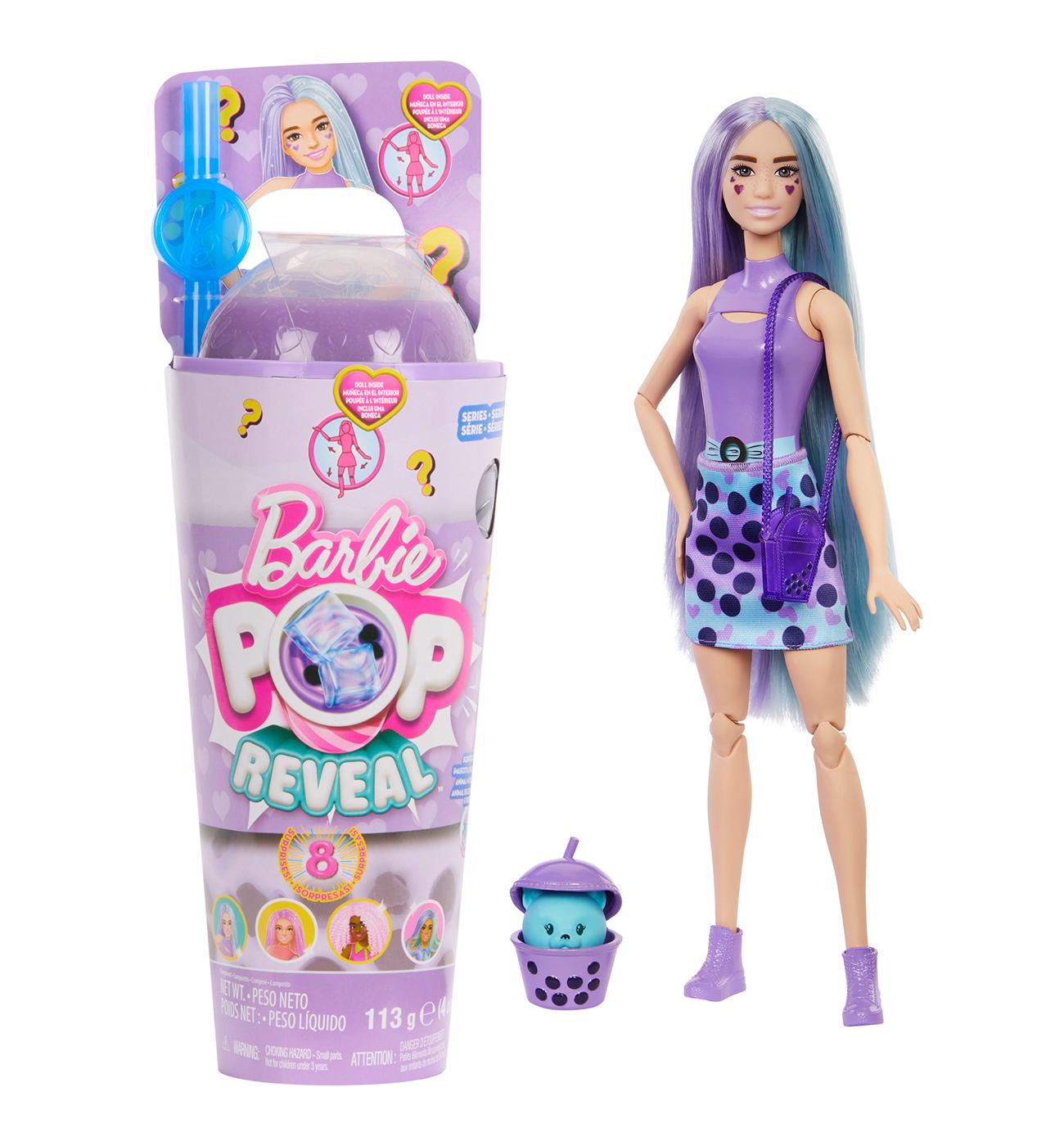 Barbie Pop Reveal Bubble Tea Series Taro Milk Doll; image 1 of 3