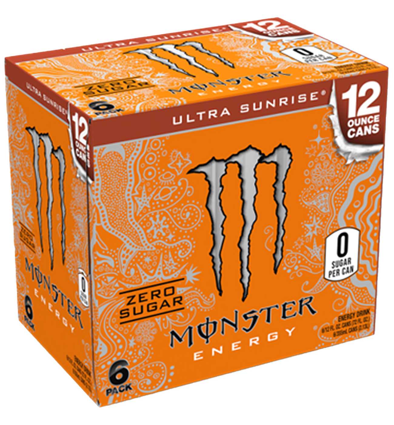 Monster Energy Ultra Sunrise Sugar Free Energy Drink 6 pk Cans; image 2 of 2
