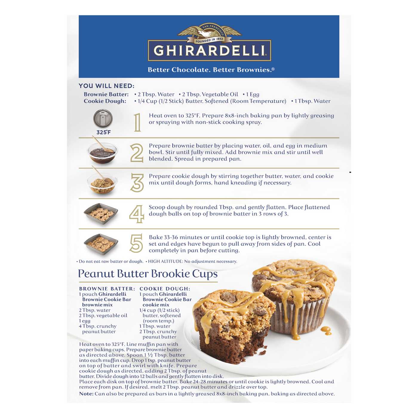 Ghirardelli Brownie Cookie Bar Mix; image 2 of 2