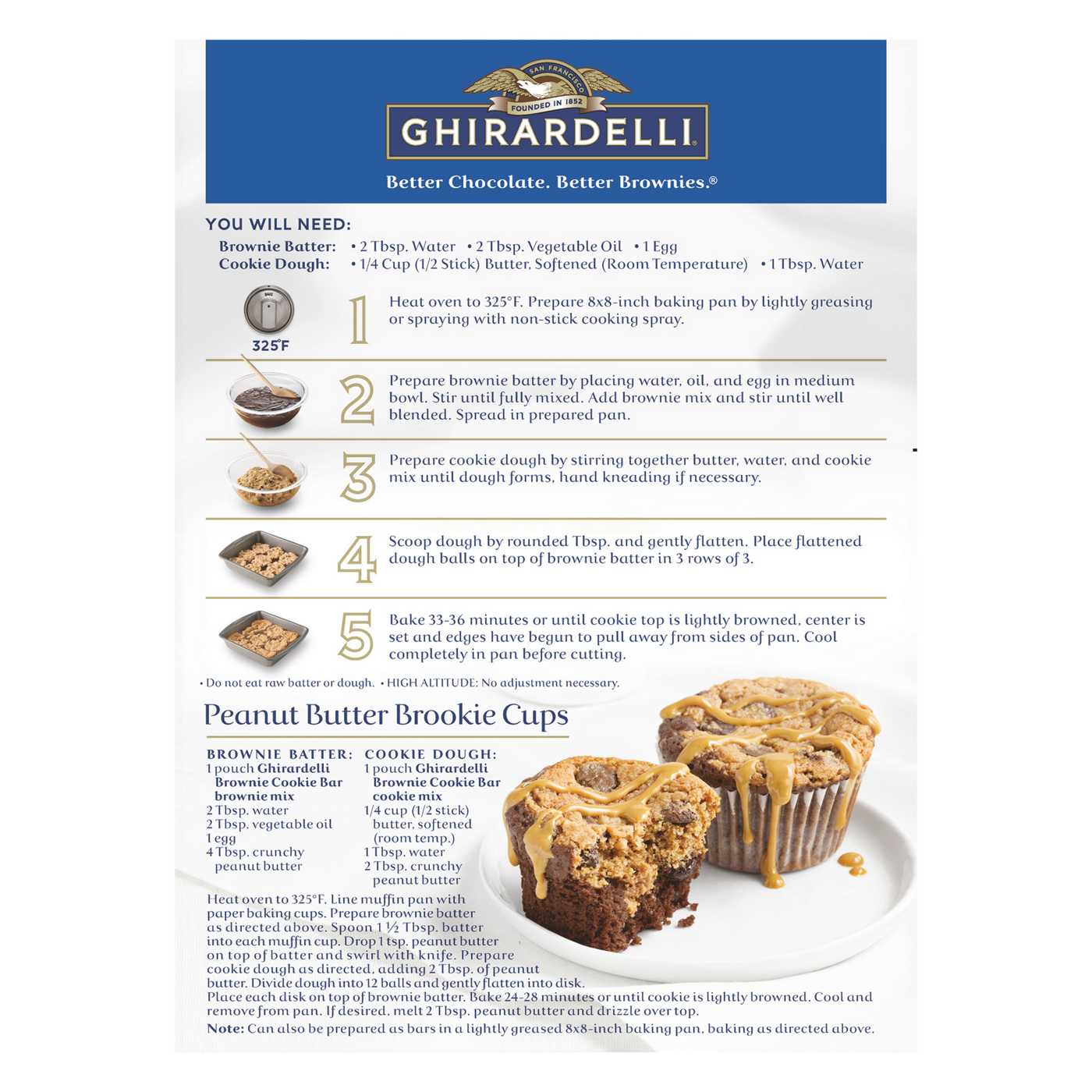 Ghirardelli Brownie Cookie Bar Mix Shop Baking Mixes at HEB