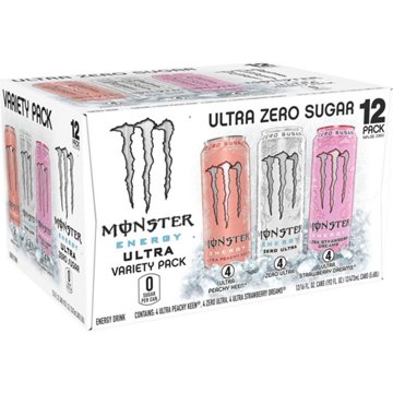 Monster Energy Ultra Zero Sugar Energy Drink Variety 12 pk Cans, 16 oz