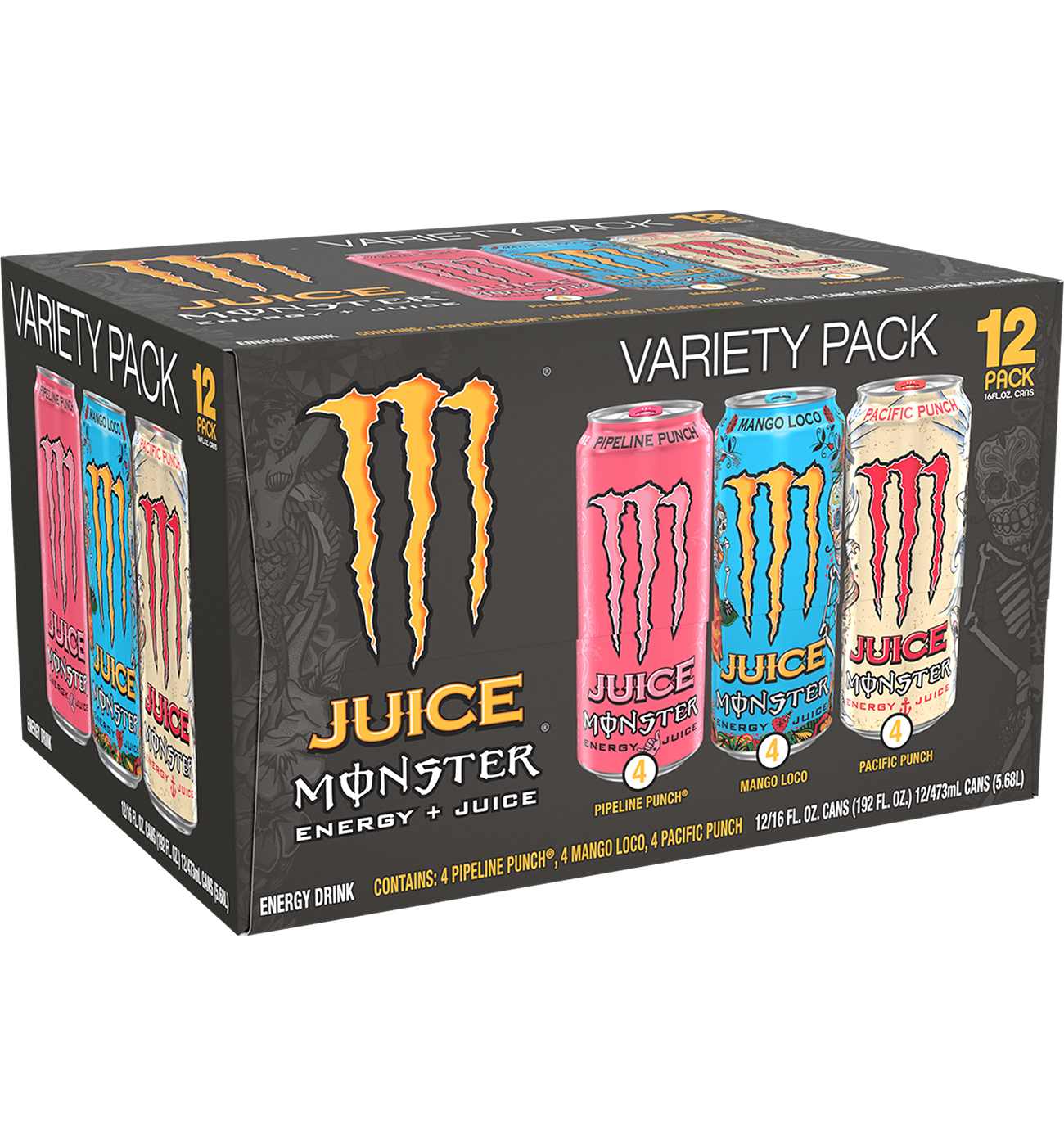 The Monsters Big in Energy 1個 Monster Energy Juice Energy Drink Variety 12 pk Cans - Shop