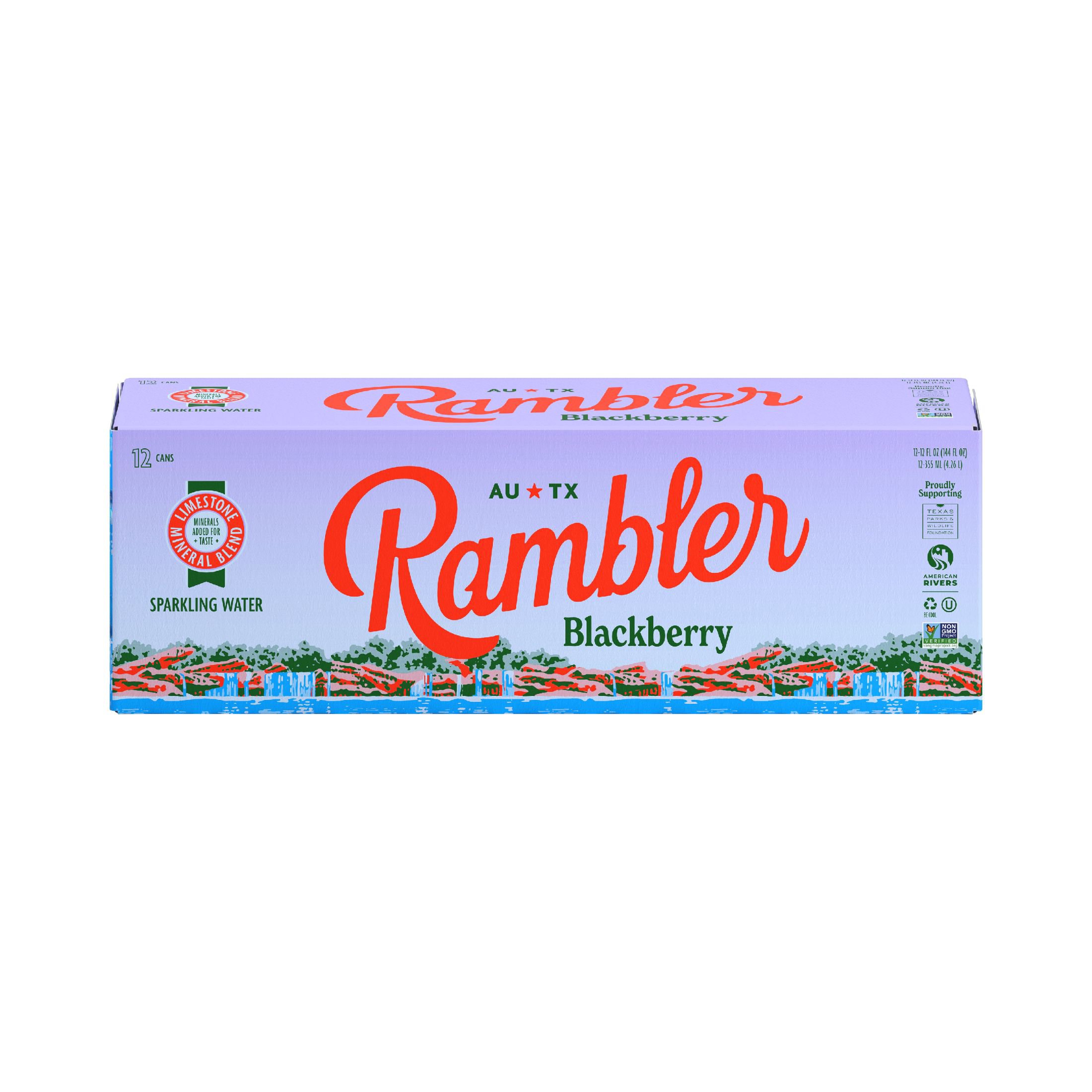 Rambler Blackberry Sparkling Water 12 oz Cans Shop Water at HEB