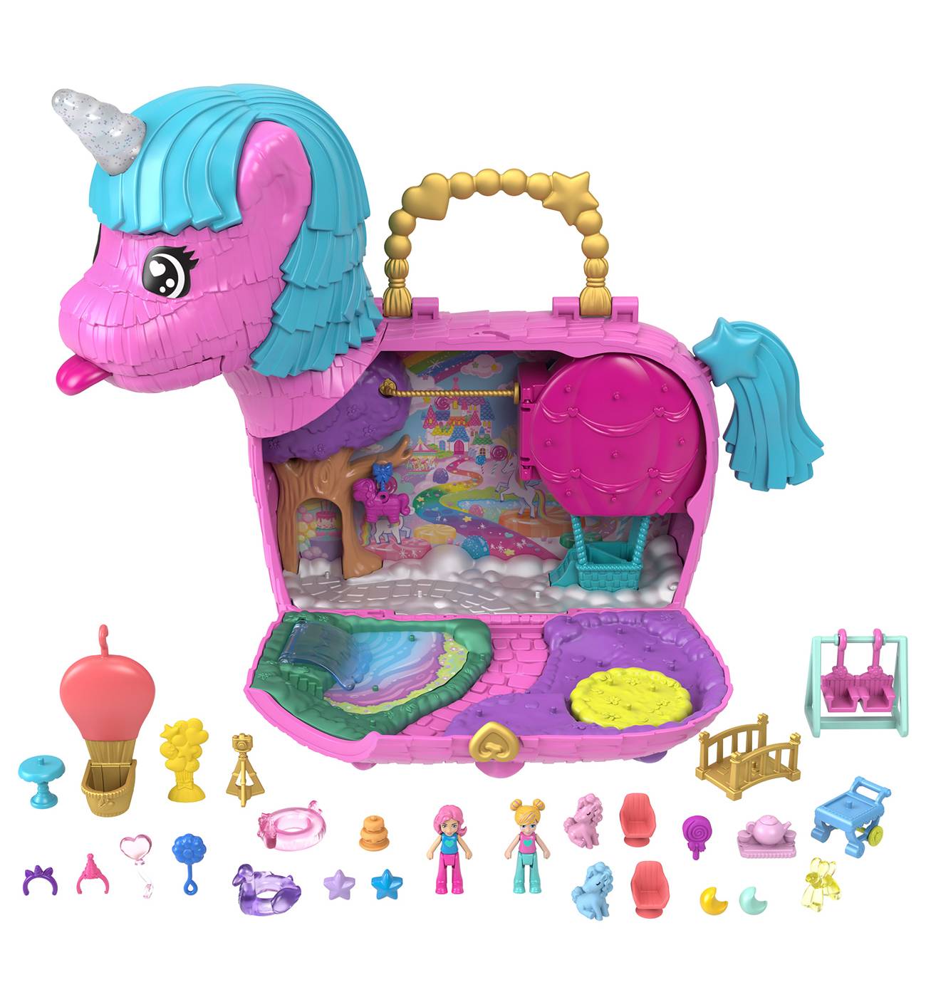 Polly Pocket Unicorn Partyland Doll Playset; image 2 of 2