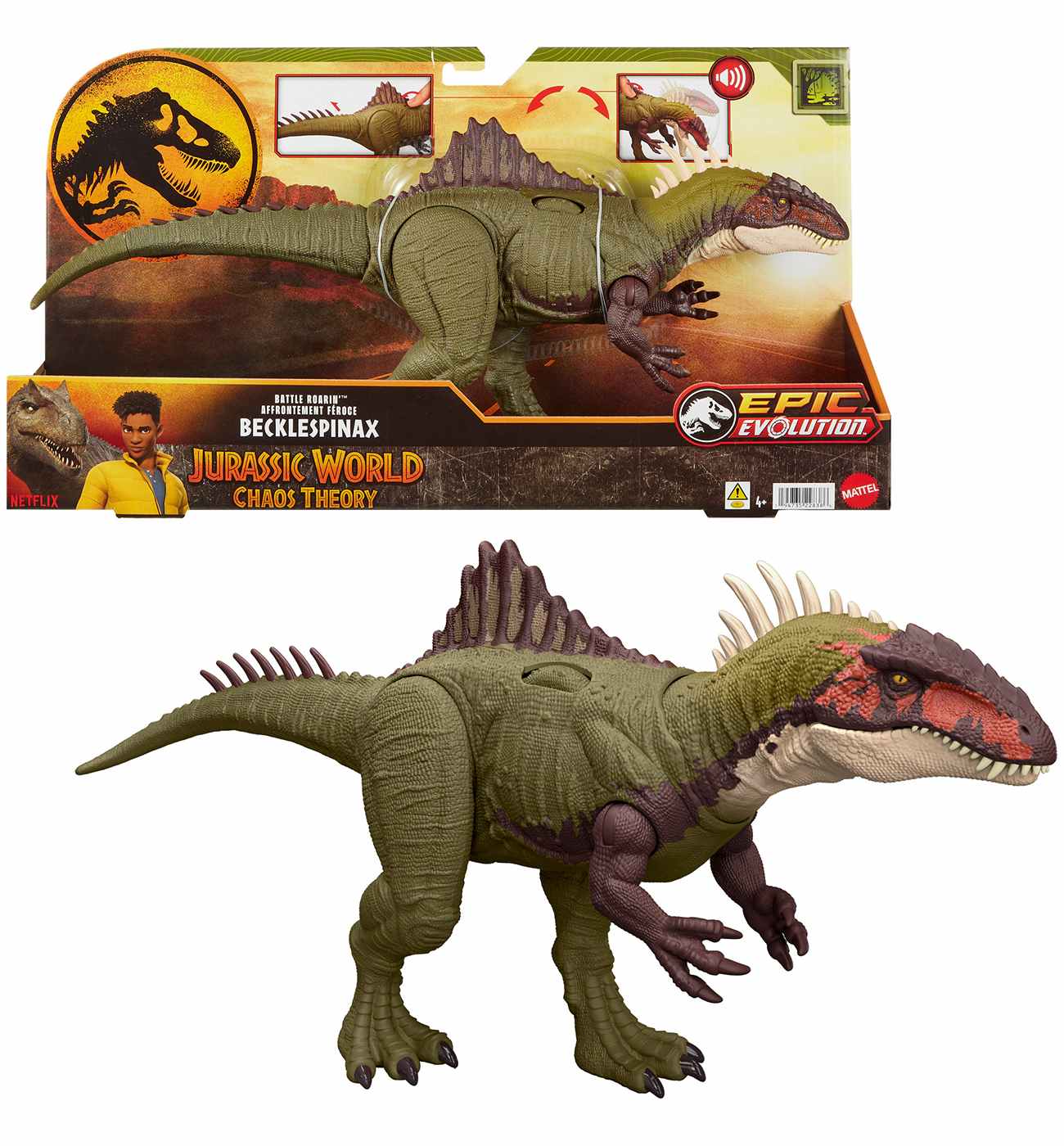 Jurassic World Battle Roarin' Becklespinax Dinosaur; image 3 of 3