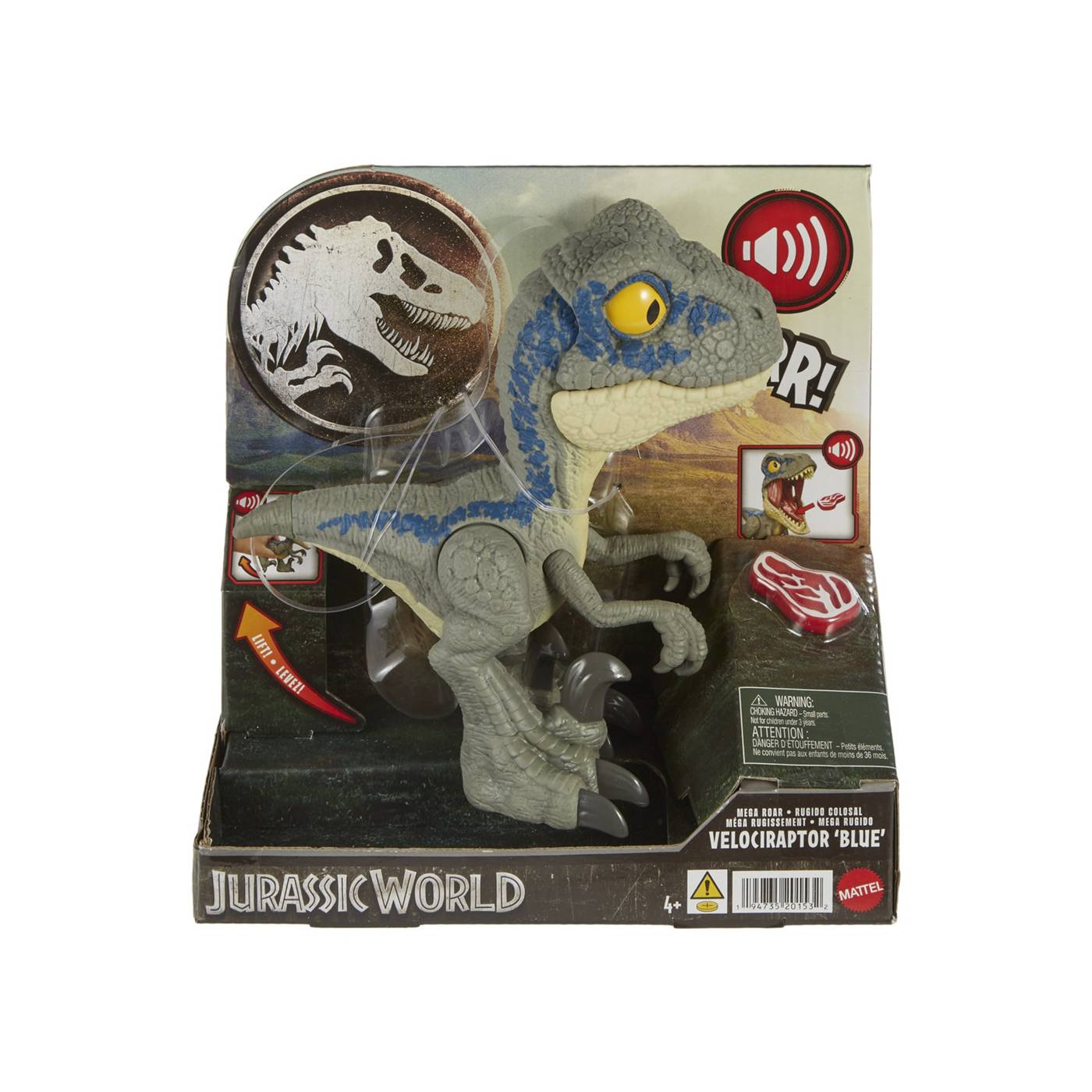 Jurassic World Mega Roar Velociraptor; image 2 of 2