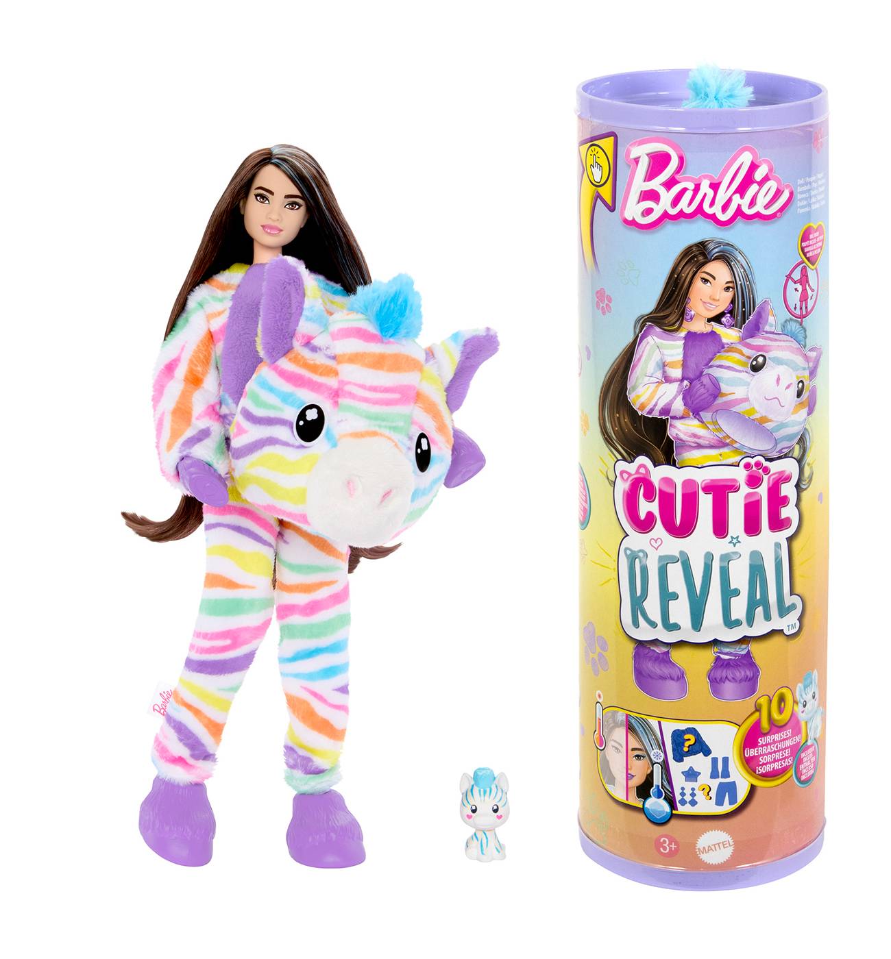 Barbie Cutie Reveal Color Dream Series Zebra Doll; image 1 of 3