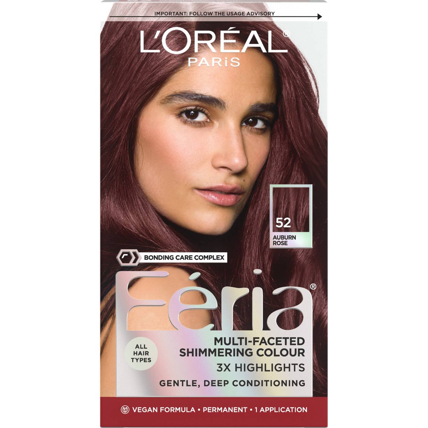 L'Oréal Paris Feria Feria Multi-Faceted Permanent Hair Color - 52 Auburn Rose; image 1 of 2