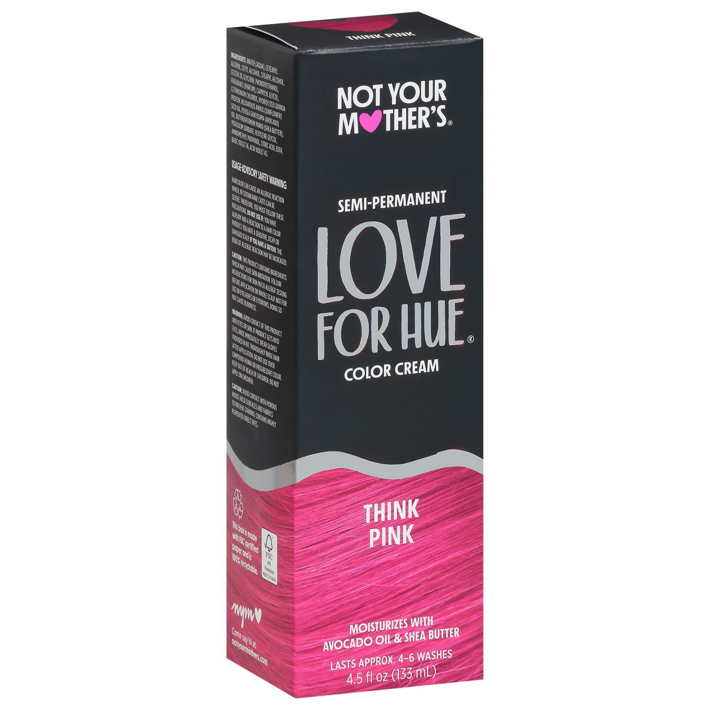 Not Your Mother's Love For Hue Semi-Permanent Hair Color Cream - Think Pink; image 2 of 3