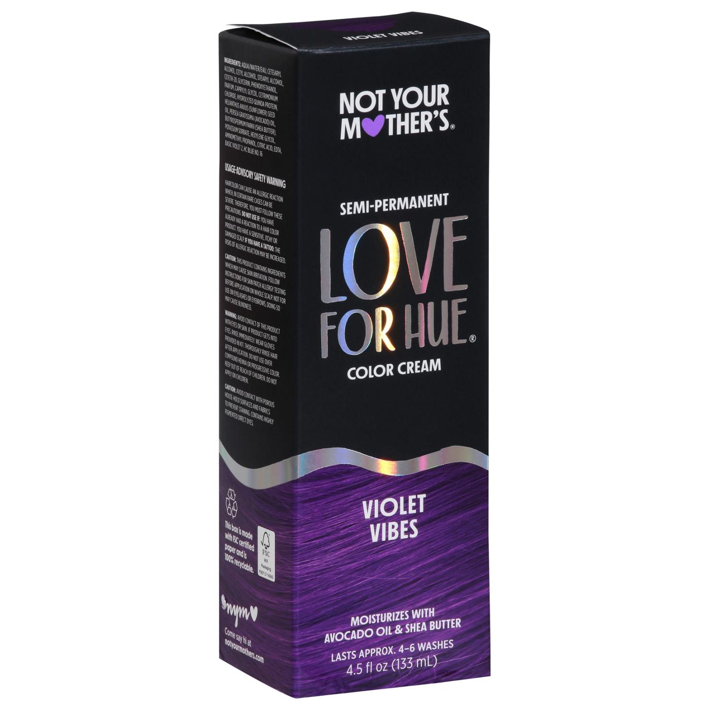 Not Your Mother's Love For Hue Semi-Permanent Hair Color Cream - Violet Vibes; image 3 of 3