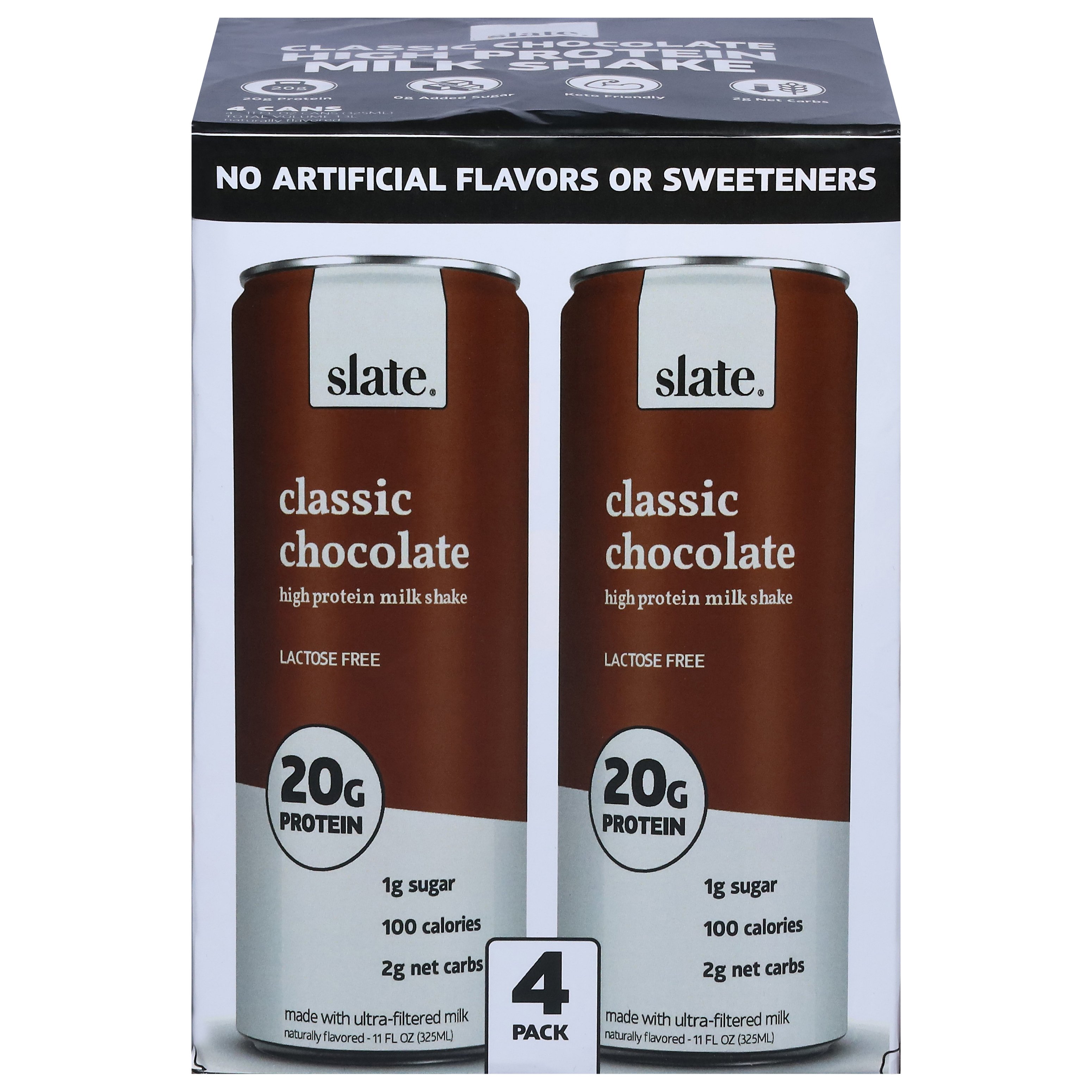 Slate High Protein Milk Shake 4 pk Classic Chocolate Shop Diet & Fitness at HEB