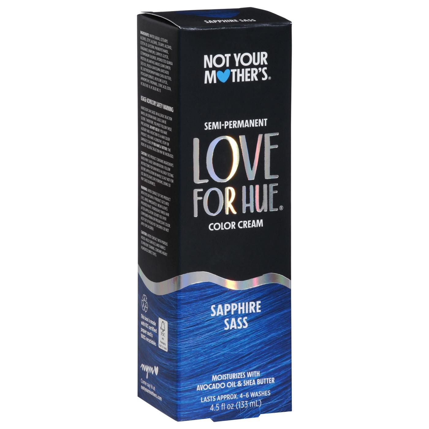 Not Your Mother's Love For Hue Semi-Permanent Hair Color Cream - Sapphire Sass; image 3 of 3