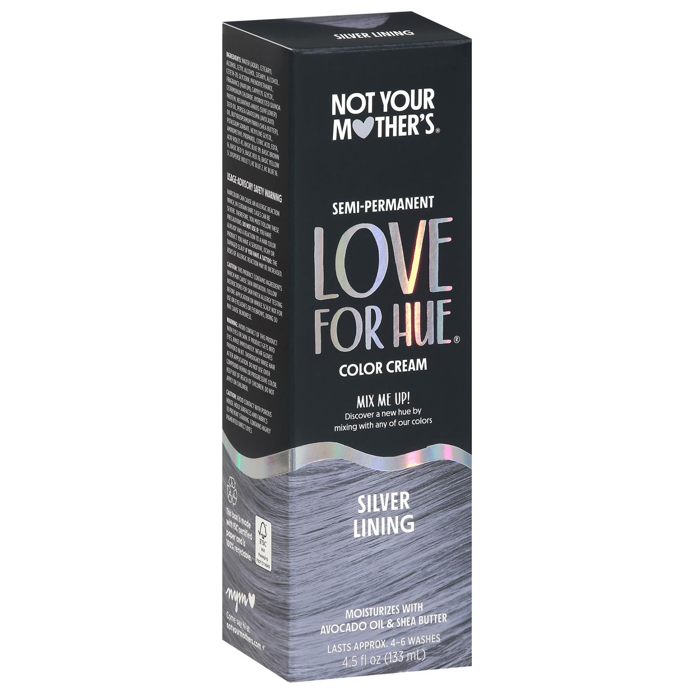 Not Your Mother's Love For Hue Semi-Permanent Hair Color Cream - Silver ...