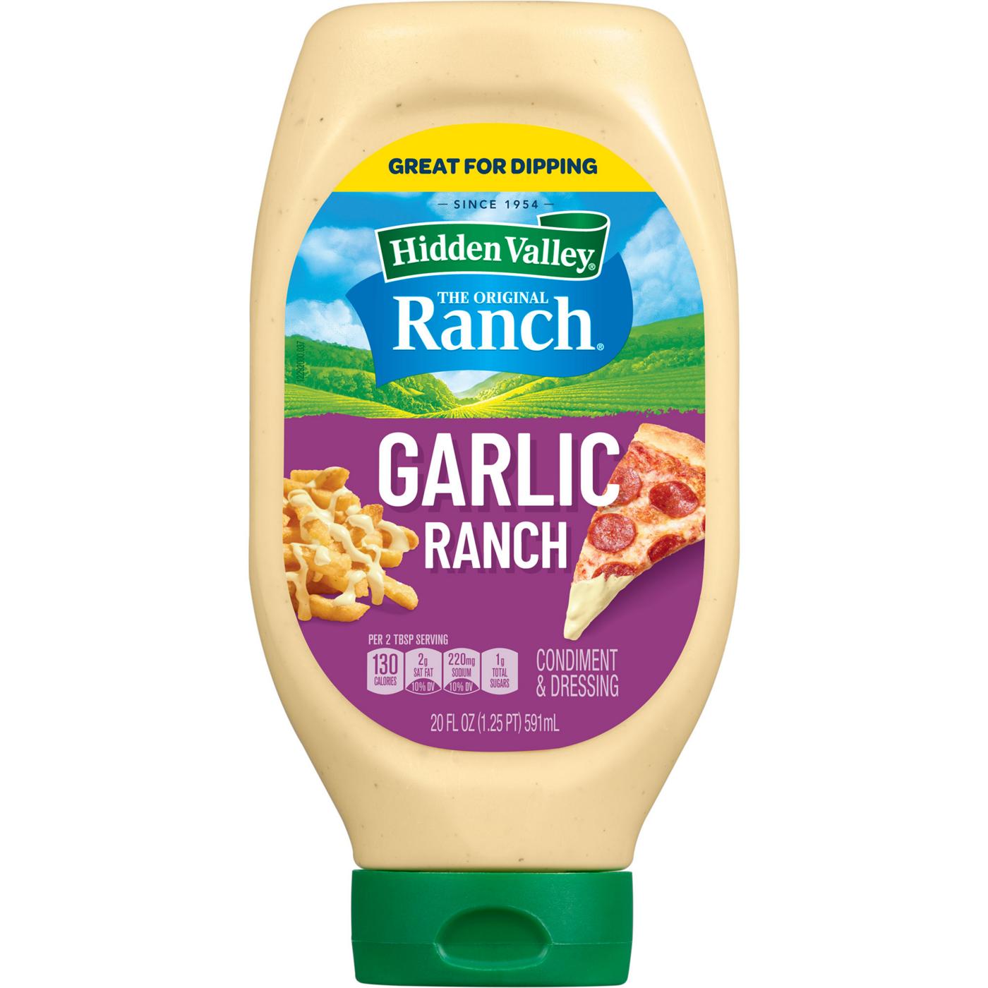 Hidden Valley Garlic Ranch Condiment & Dressing; image 1 of 10