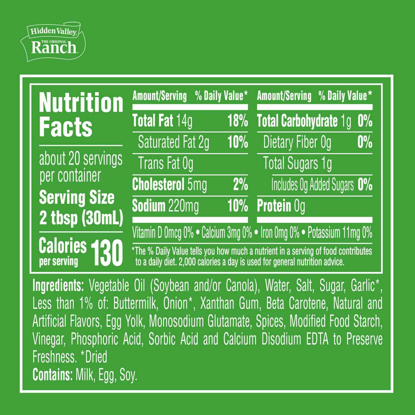 Hidden Valley Garlic Ranch Condiment and Dressing Bottle; image 13 of 13